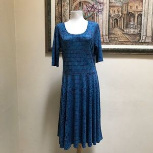 NWT LuLaRoe Nicole Dress Purple And Blue Size XL